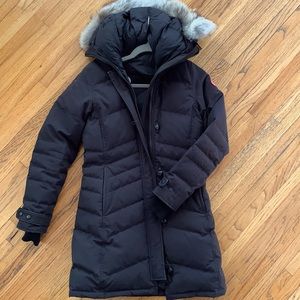 Canada Goose Lorette Hooded Down Parka - Black, Size Small